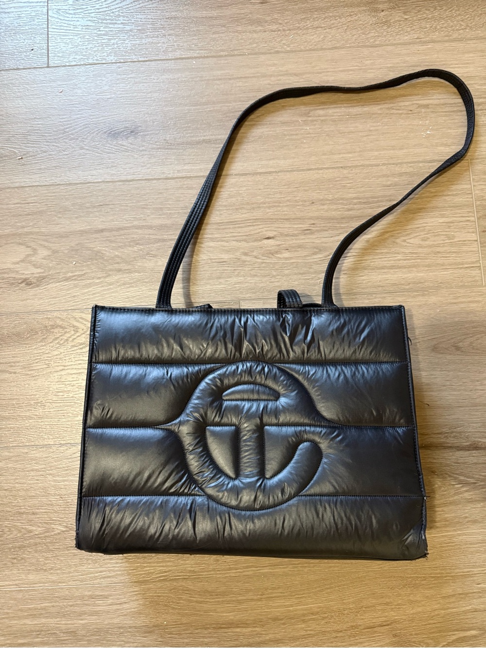 Telfar Black Quilted Puffer Shoulder Bag